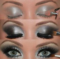 Make-up-Abend für die grauen Augen Schritt für Schritt (Foto)
